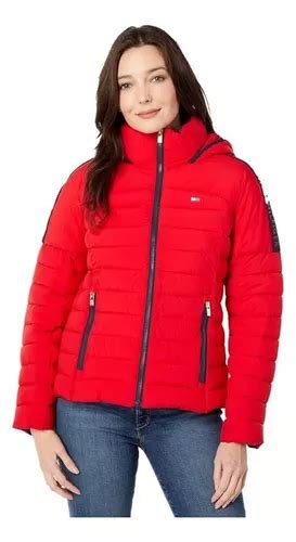 Chamarra tommy hilfiger mujer roja .